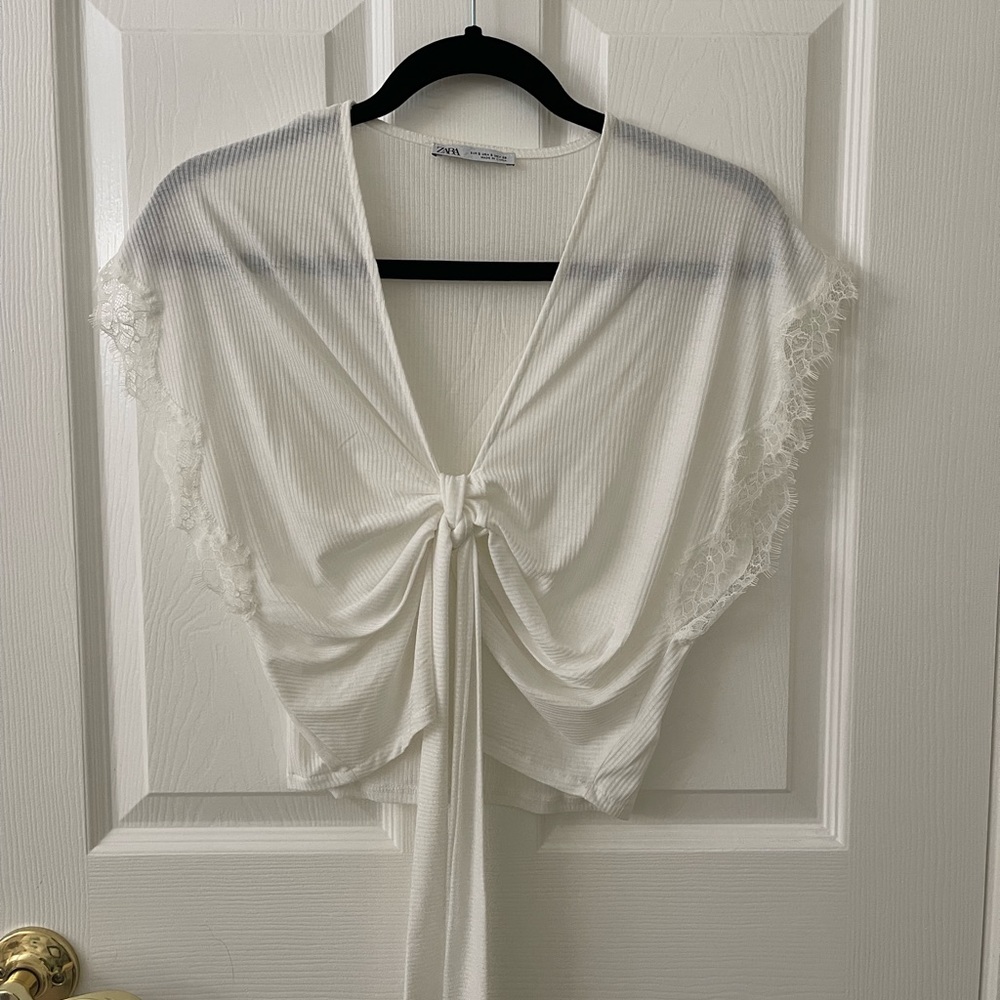 Zara front tie summer top size small